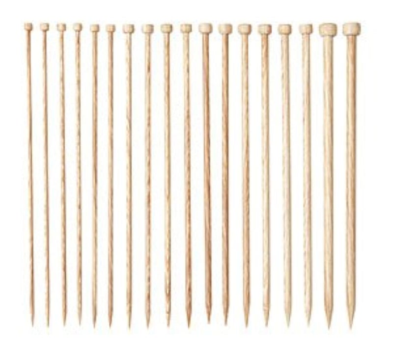 KnitPicks Knit Picks Wood Straight Single Point Knitting Needle Set US 4-11 (10" - Sunstruck) - Image 1